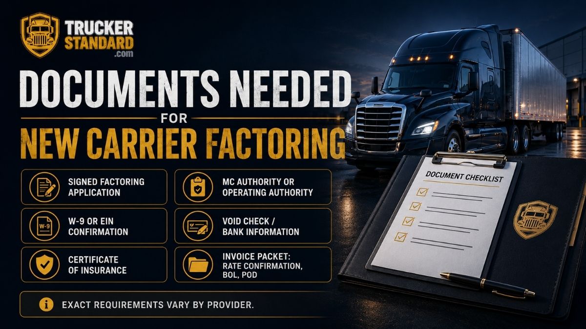 Documents needed for factoring for new carriers