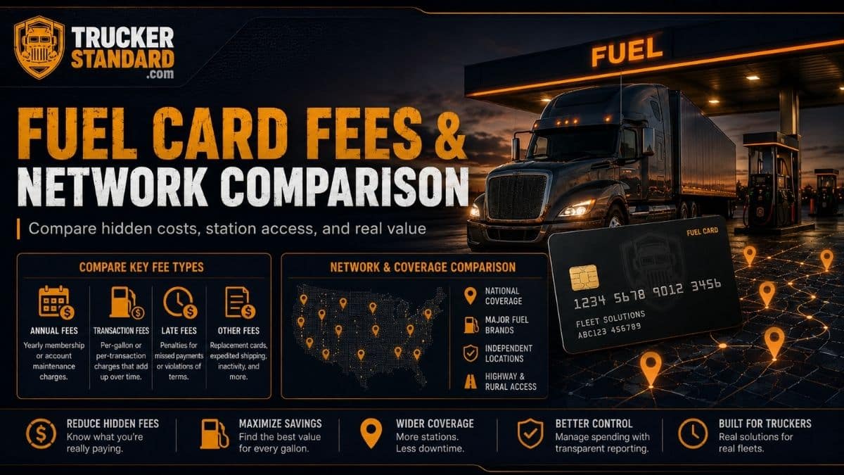 Fuel card fees and truck stop network comparison