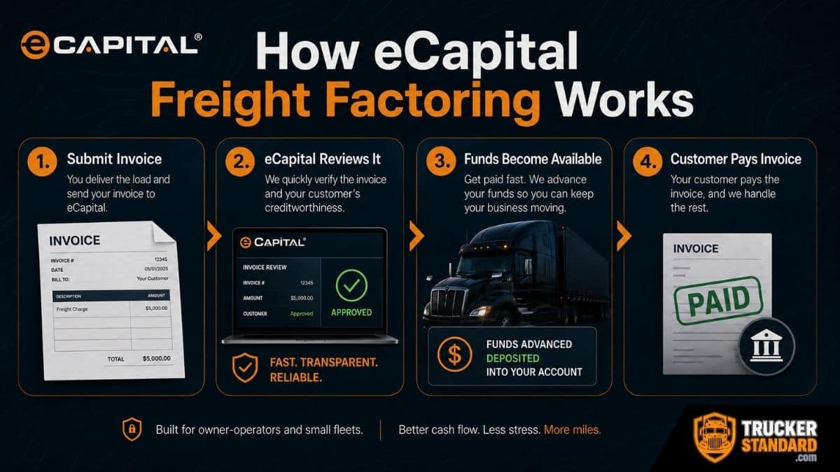 How eCapital freight factoring works from invoice submission to customer payment