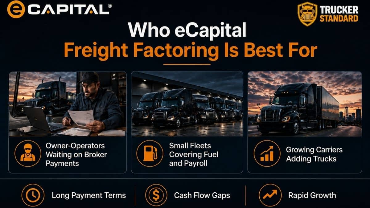 eCapital freight factoring for owner-operators, small fleets and growing trucking carriers